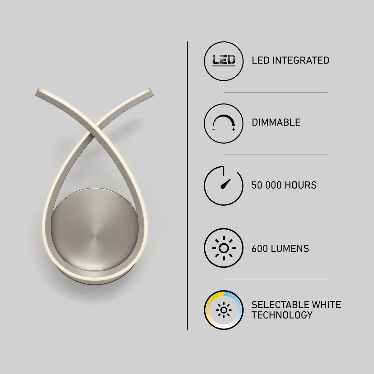Gamma lámpara de pared LED moderno 5 CCT