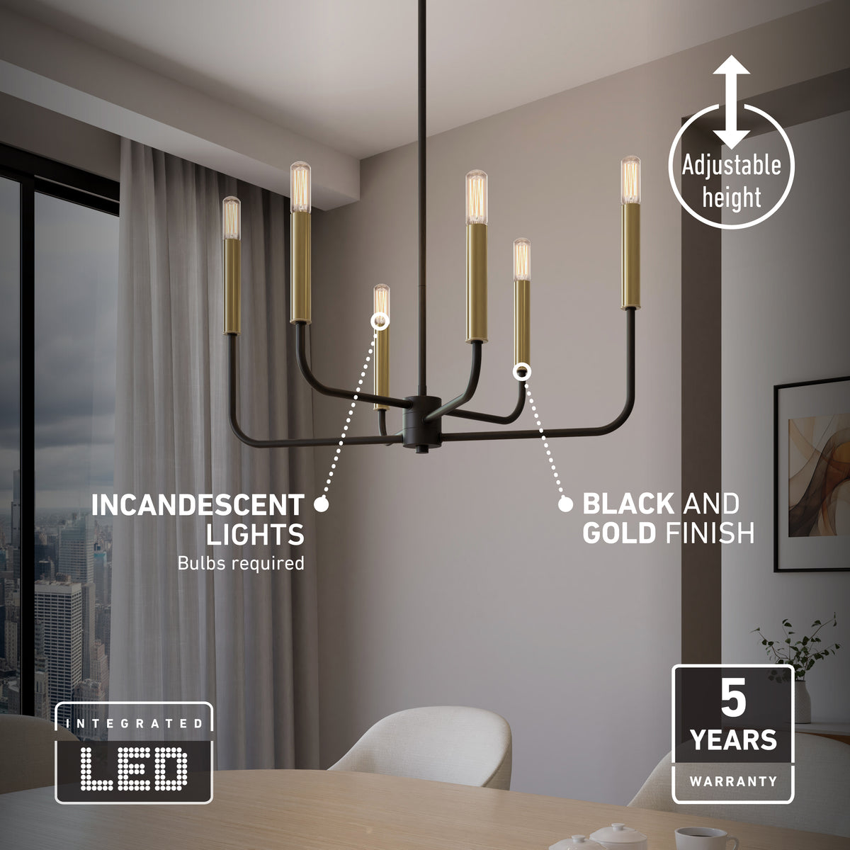 Manchester 6-light pendant