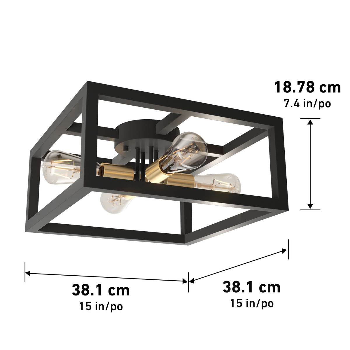 Princeton 4-light flush mount flush mount light