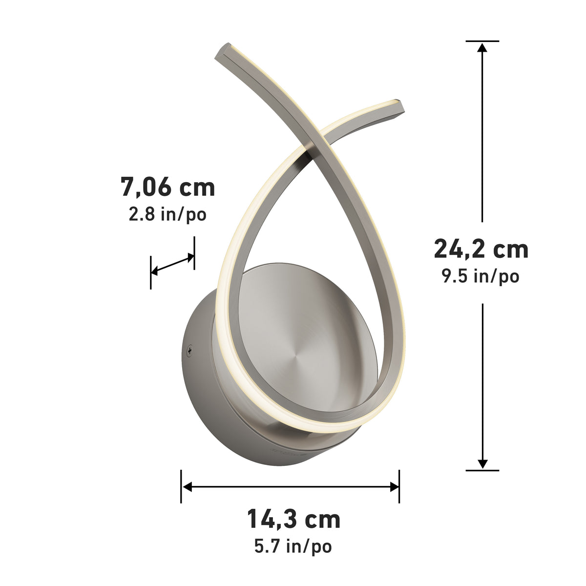 Gamma lámpara de pared LED moderno 5 CCT