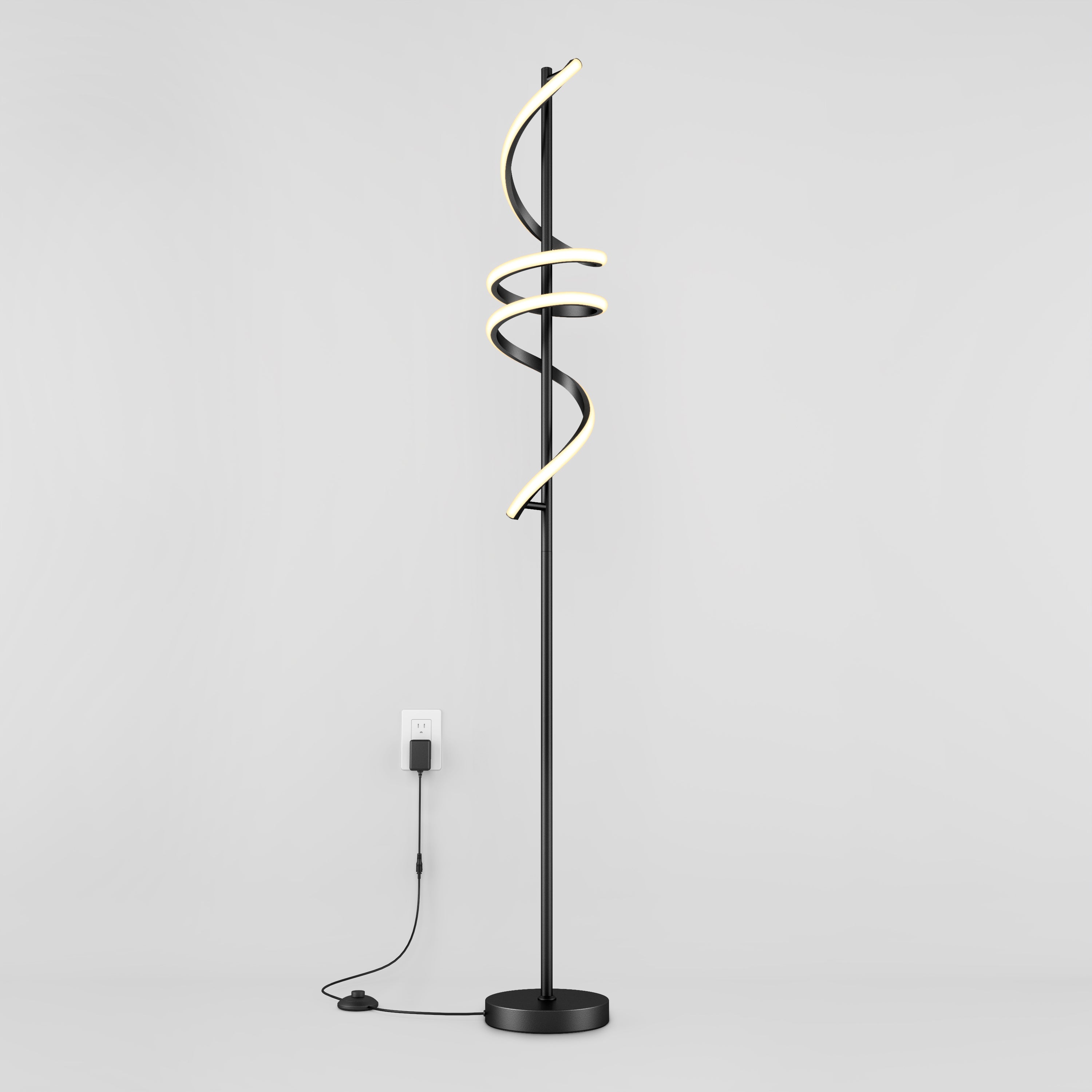 Coda modern LED floor lamp 5CCT in Matte Black | Artika Canada