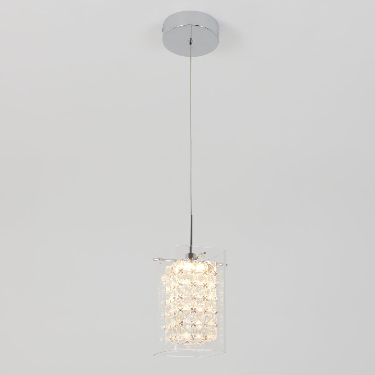 Crystal Cube suspension à 1 Lumière DEL