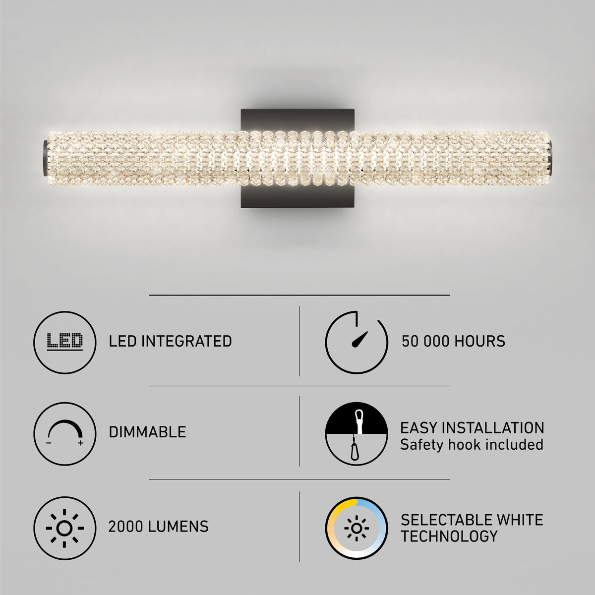 Exalto modern LED bathroom vanity light