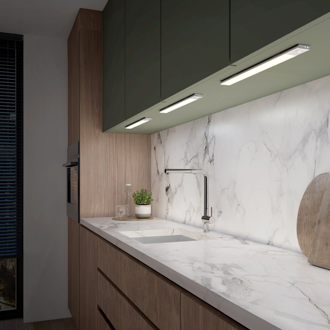 Outline lumières LED sous armoire 3CCT - paquet de 3