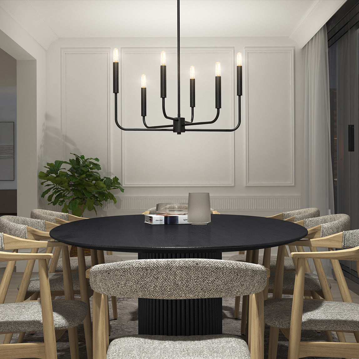 Experience luxury with the elegant Manchester 6-light pendant