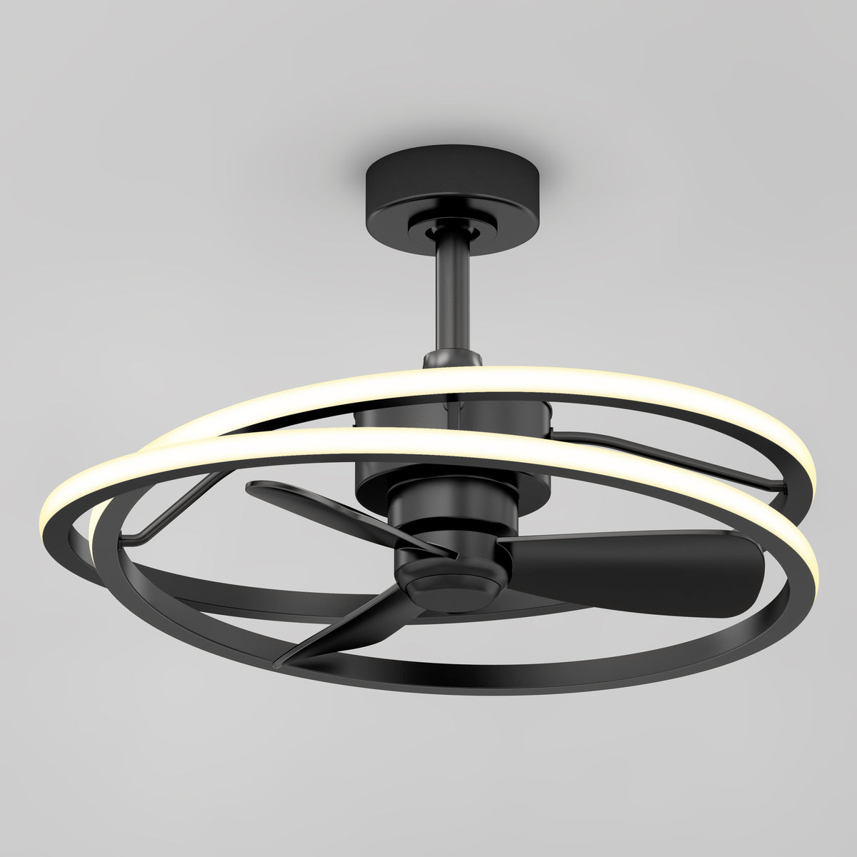 Coda 23 in. (58 cm) LED modern fandelier ceiling fan with light - includes remote