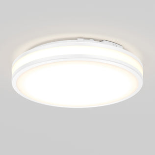 Artika Hemisphere 15″ Modern LED Flush Mount Ceiling Light, 5 CCT, round white design, adjustable brightness, for light ceilings.