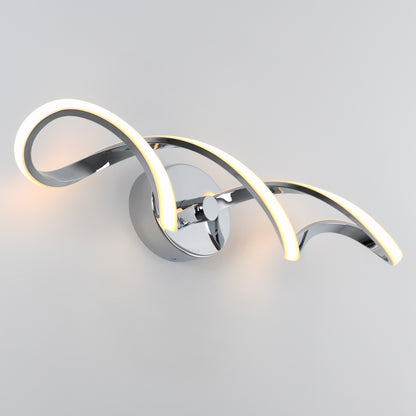 Swirl 27 po (68 cm) luminaire de vanité 3 lumières DEL moderne pour salle de bain