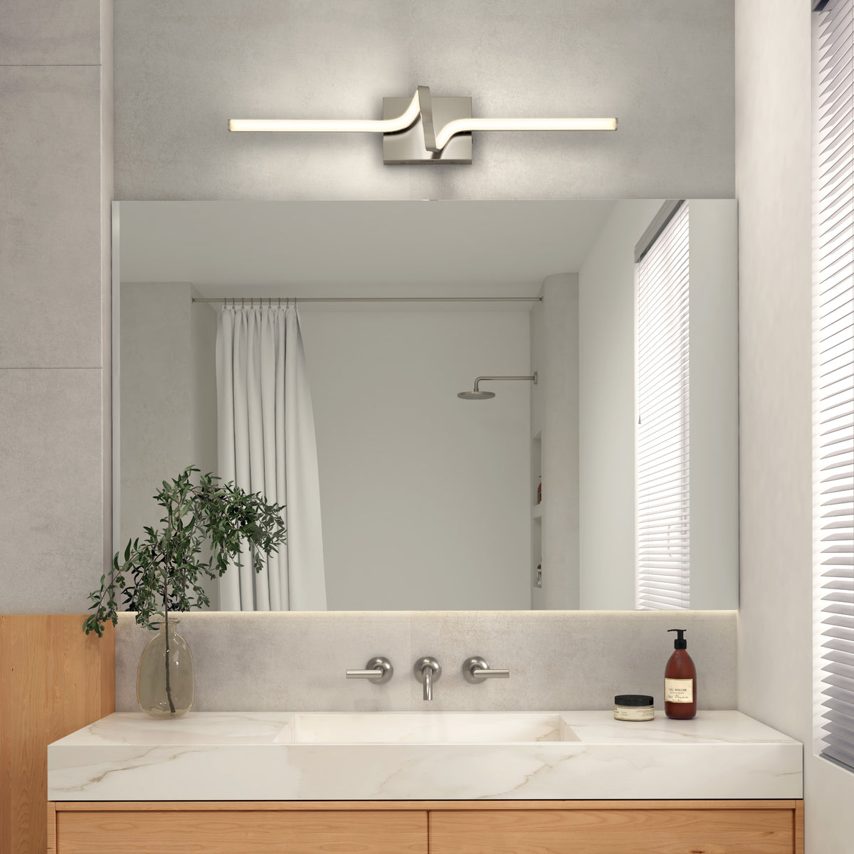 Bowtie 29 pulg (74 cm) luminario de baño LED integrado 5 TCL para baño