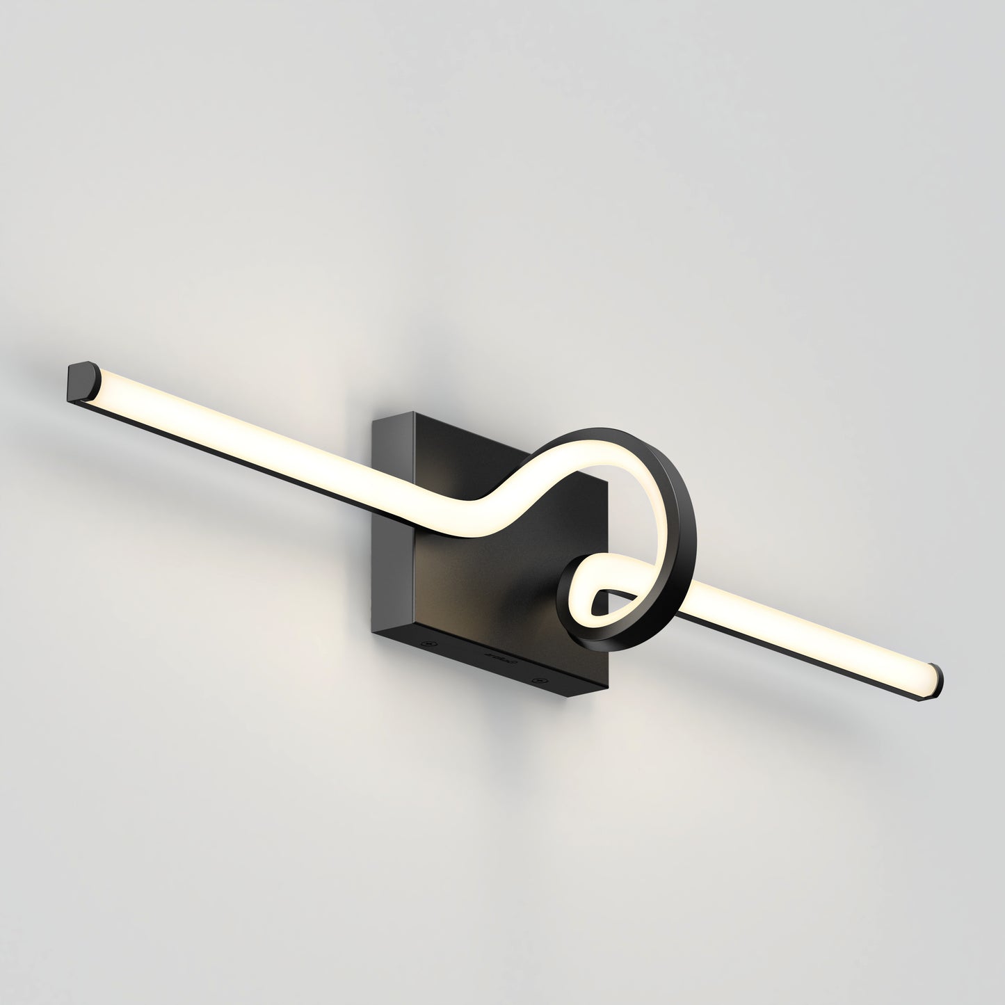 Artika Bowtie modern LED vanity light features 5 CCTs and a sleek black base—perfect as a dimmable wall-mounted fixture.