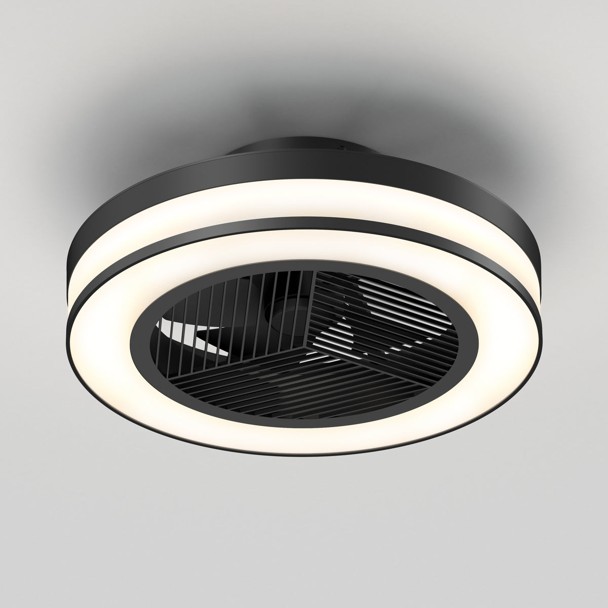 Elton 49 cm (19 po) DEL moderne fandelier ventilateur de plafond avec lumière - télécommande incluse
