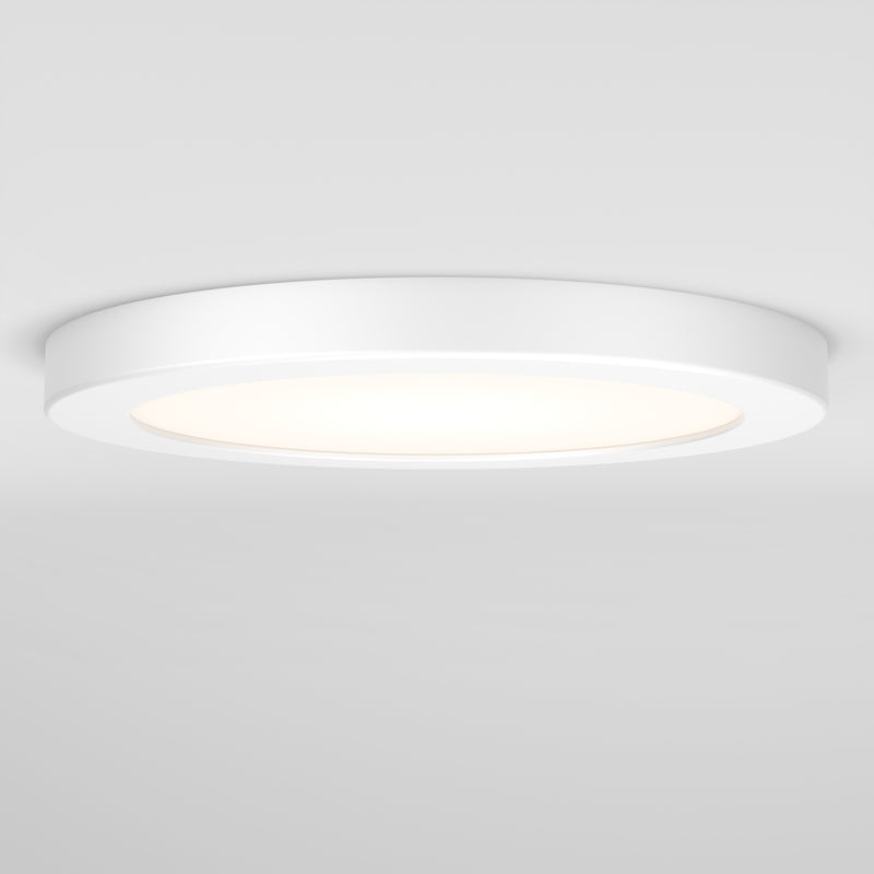 Europa Disk 7 in. (18 cm) Modern LED Flush Mount Ceiling Light 3 CCT, Matte White