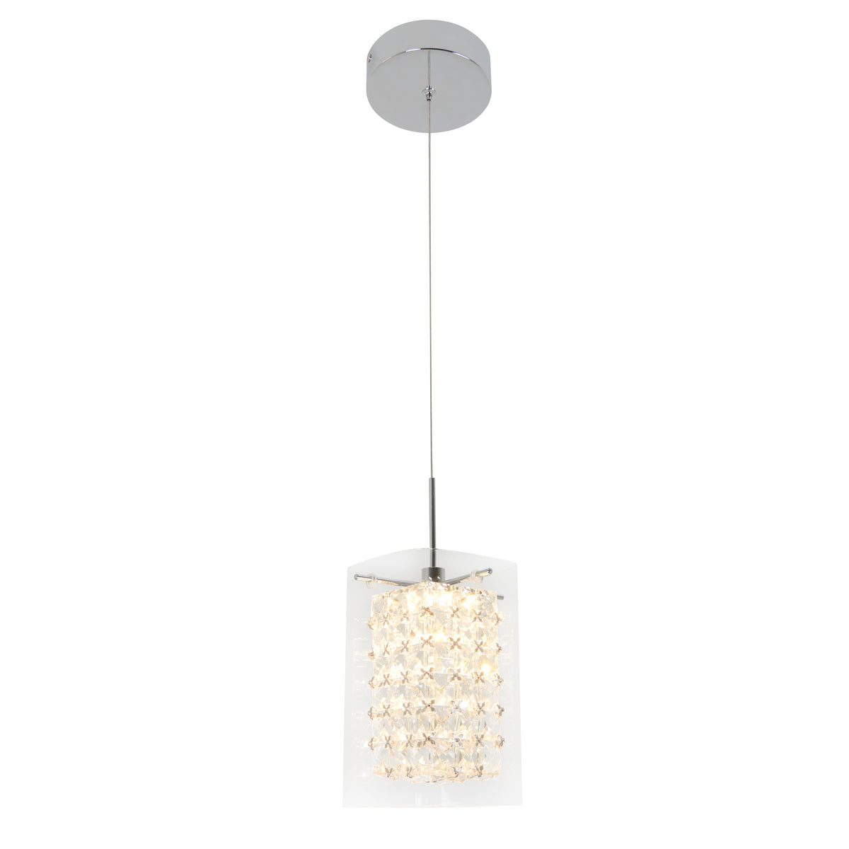 Crystal Cube suspension à 1 Lumière DEL