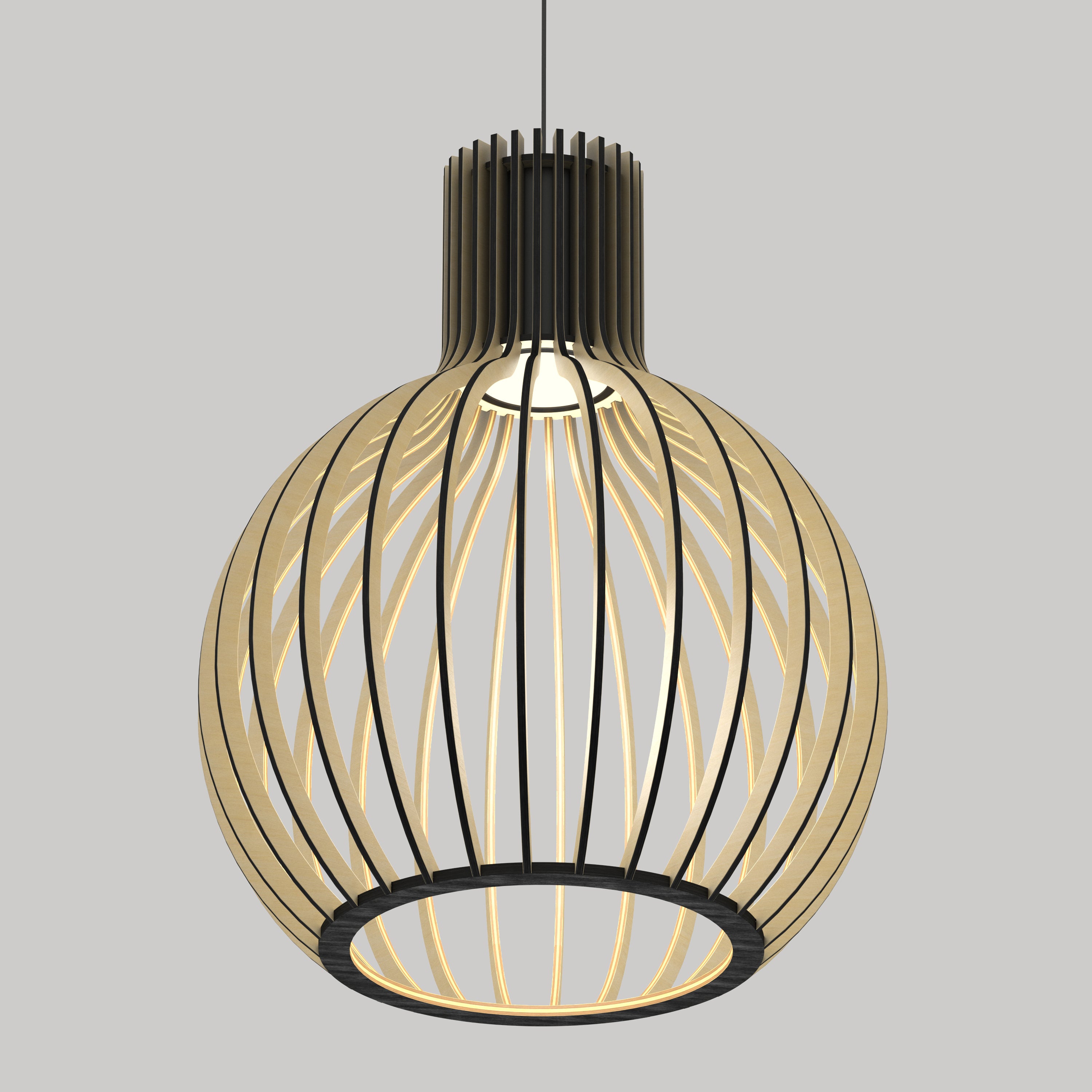 Tomi LED Pendant Light in Wood Effect | Artika Canada