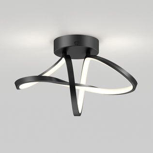 The Artika Loop modern LED flush mount light features a dimmable infinity-loop design with ribbon strips on a round base.