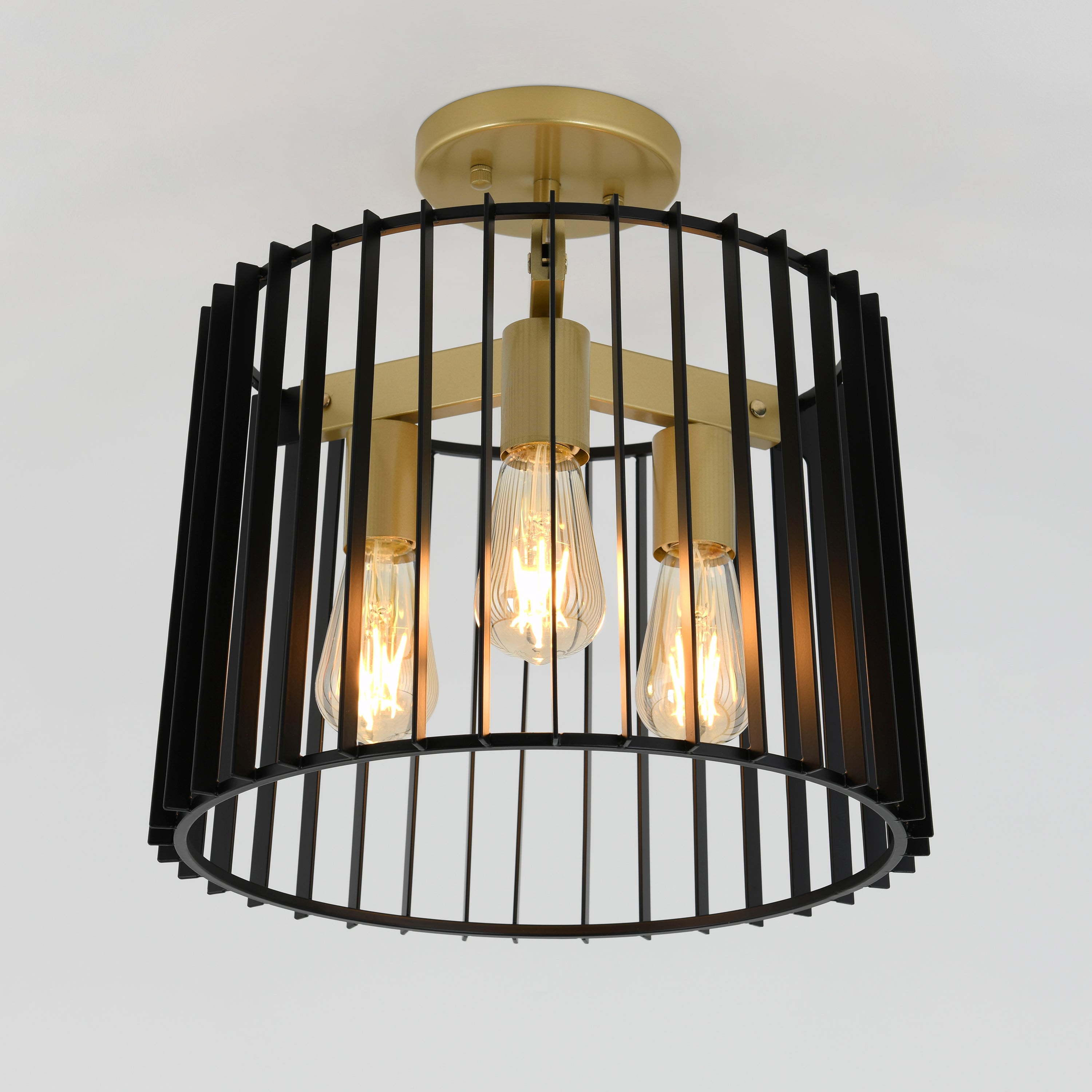 Gatsby flush mount light black and gold | Artika Canada