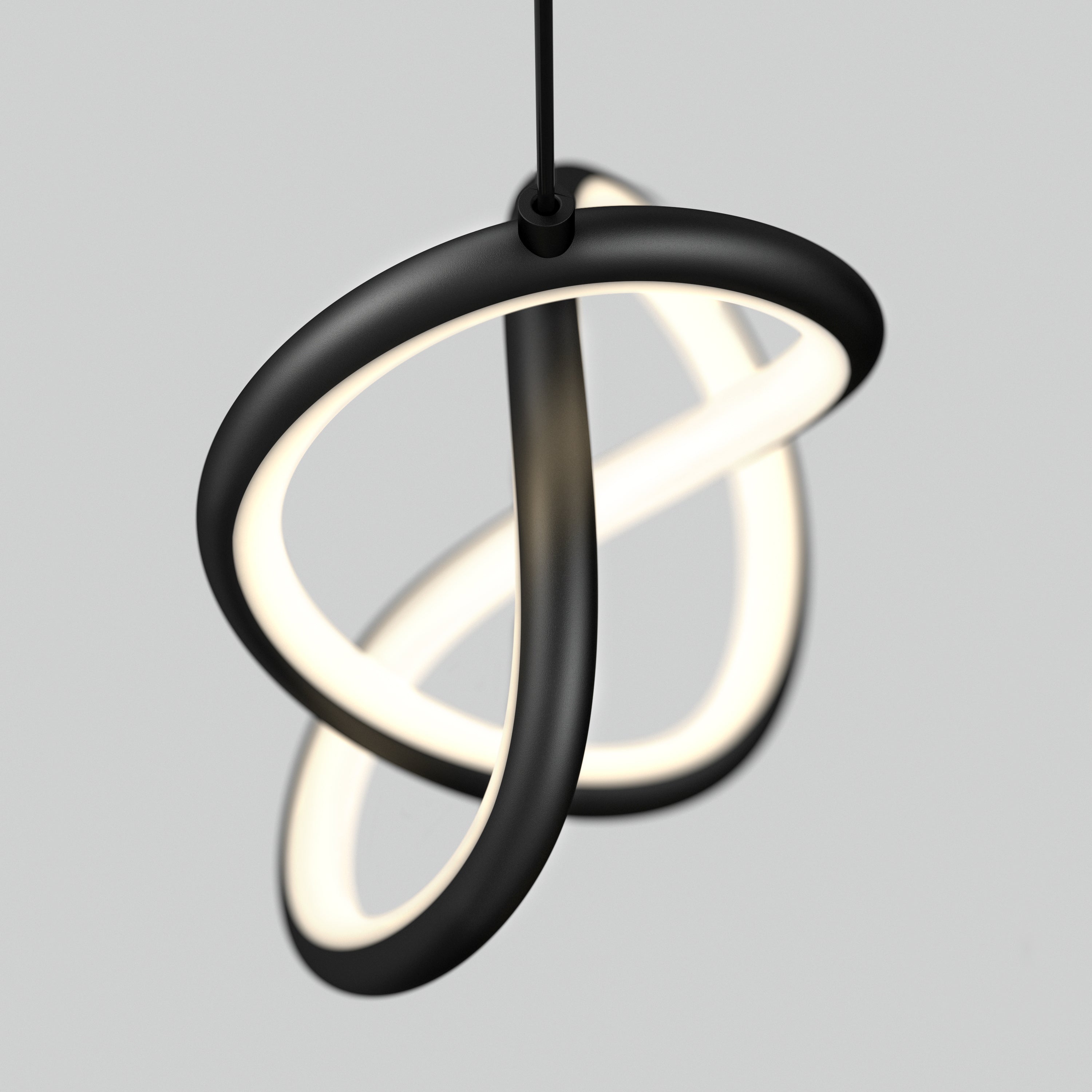 Zephyr modern LED pendant light 3 CCT Matte in Matte Black