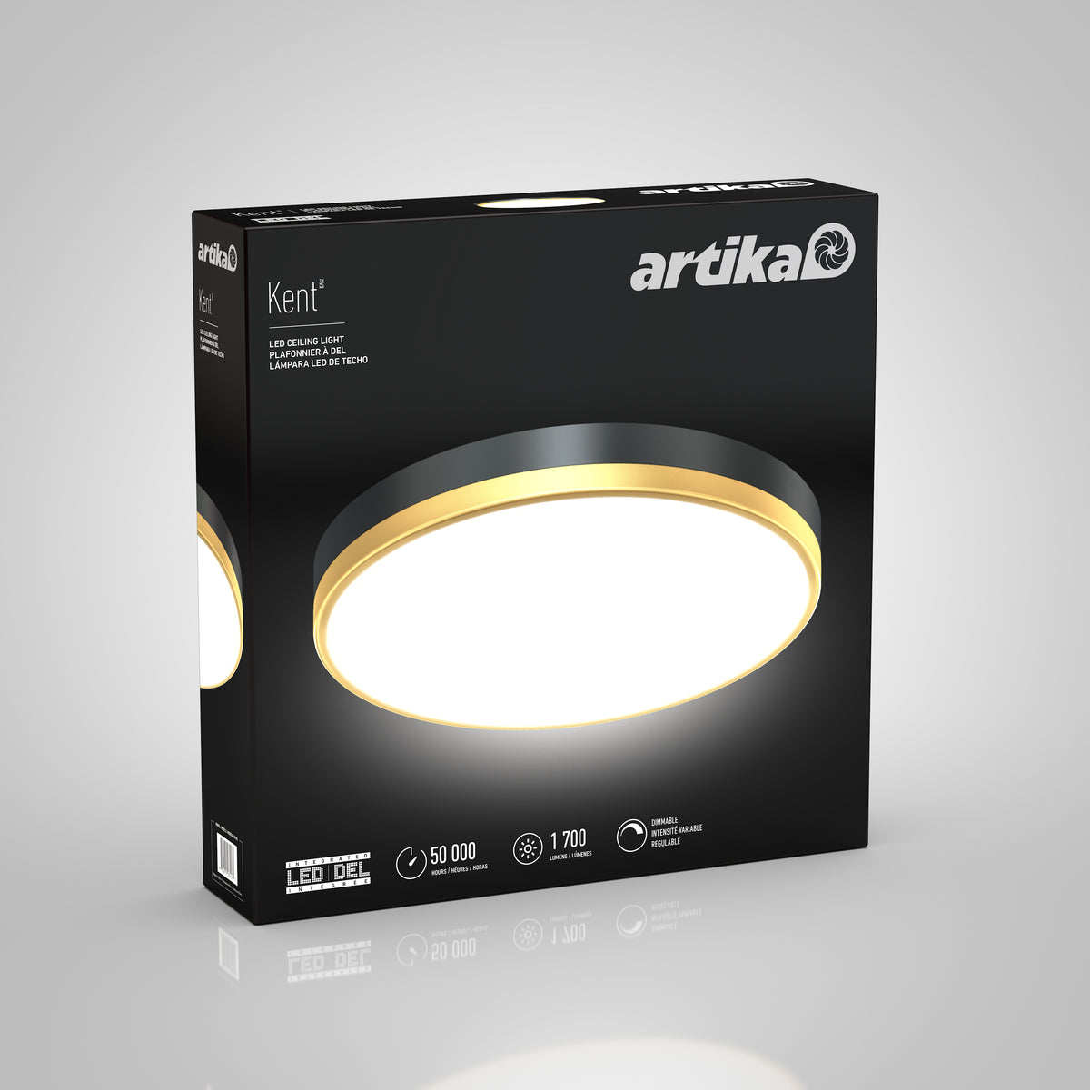 Kent luz de techo LED empotrada 38 cm (15 in.)