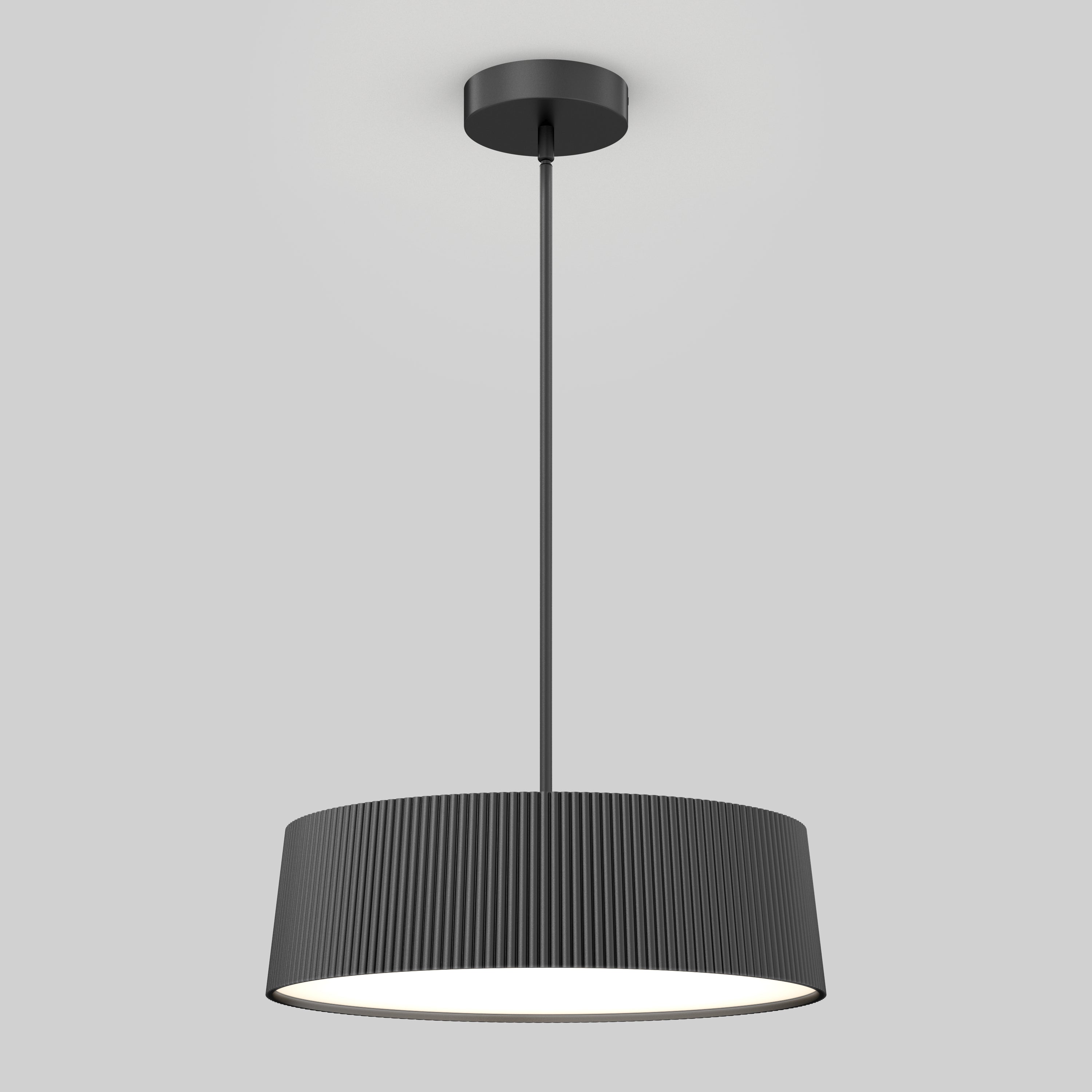 Groove Drum LED pendant light 3 CCT Matte in Matte Black | Artika