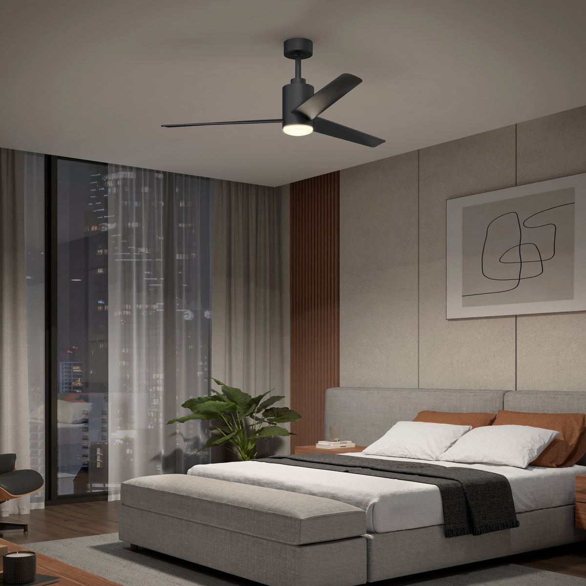 Ellison 132 cm (52 in.) LED moderno fandelier ventilador de techo con luz - control remoto incluido