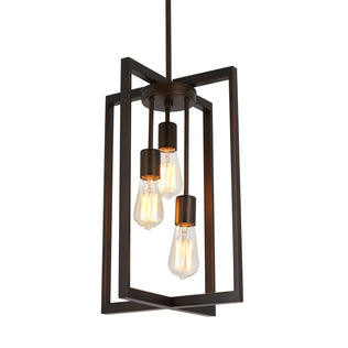 Artika’s Yale 3-light Chandelier features exposed Edison bulbs in a geometric frame—ideal for kitchens or living areas.