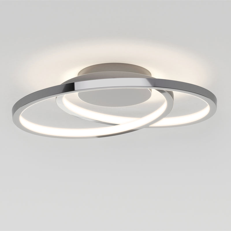 Salto 14 in. (36 cm) Modern LED Flush Mount Ceiling Light, Chrome