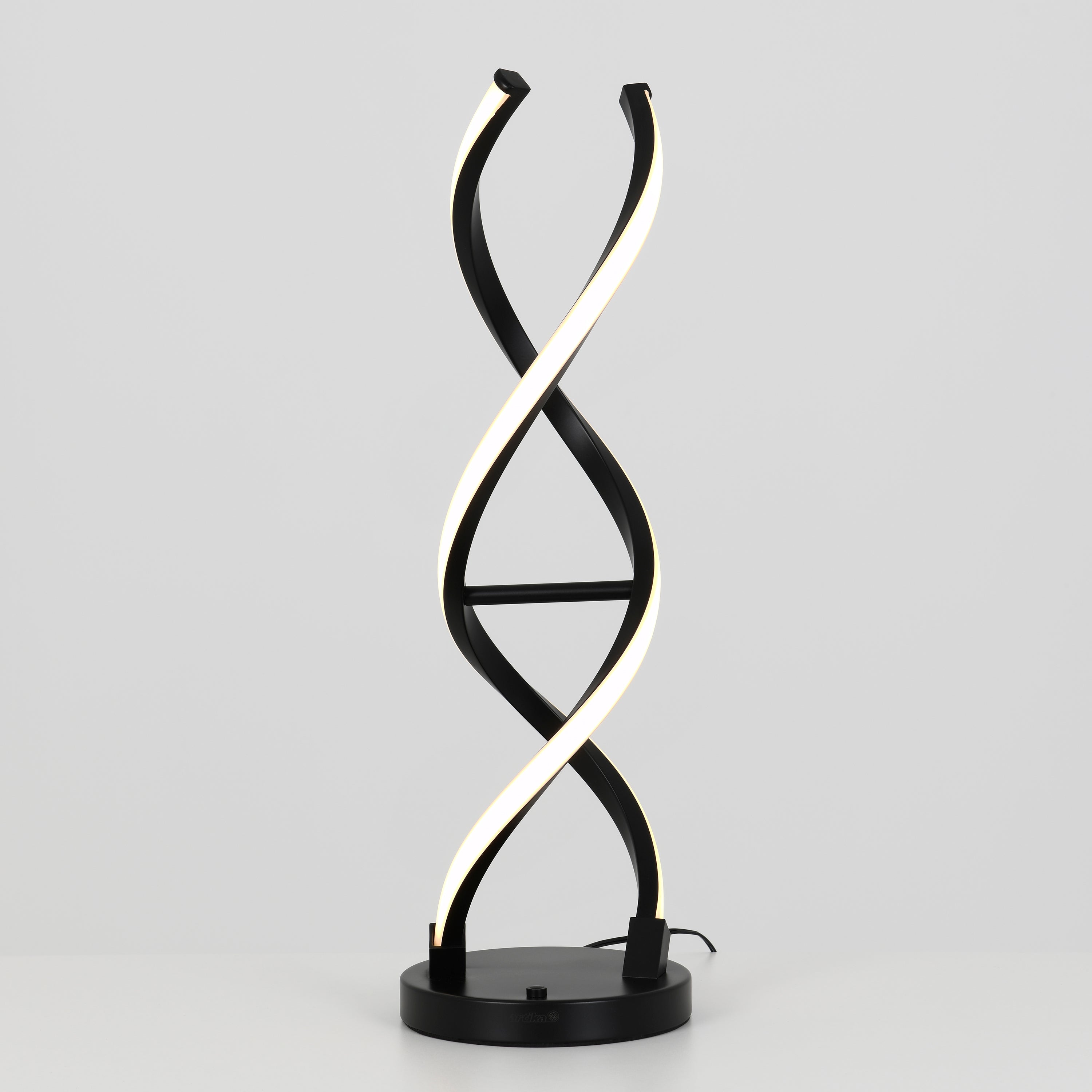 Swirl modern LED table lamp in Matte Black | Artika Canada
