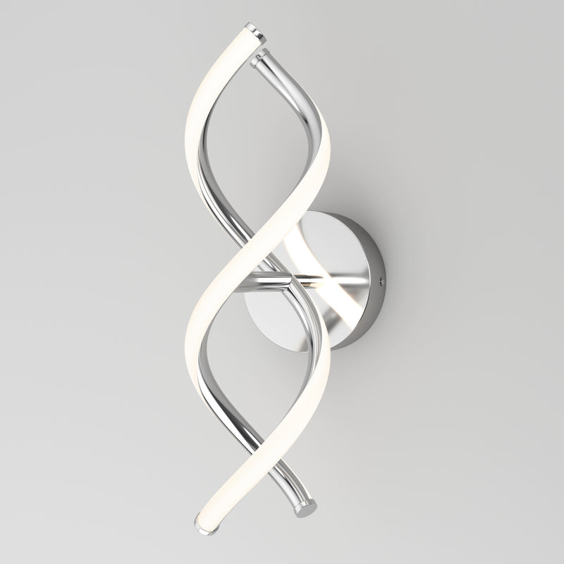 DNA modern LED wall sconce 3 CCT, Chrome