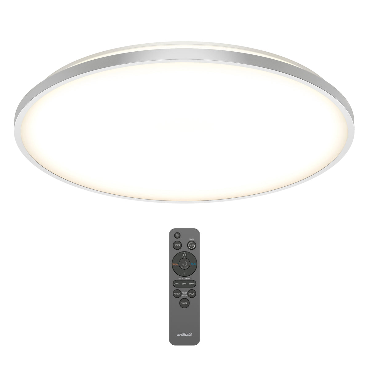 Europa luz de techo LED moderna empotrada 54 cm (21 in.) - con control remoto