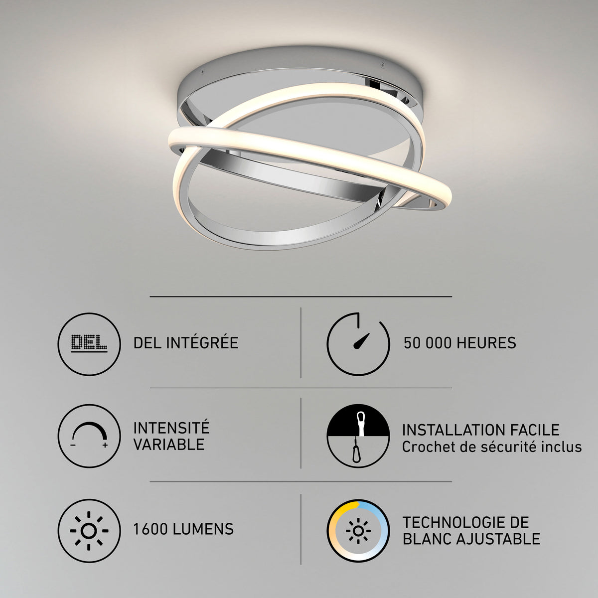 Artika Orbia 14 in. LED Flush Mount: 3 CCT, 1600 lumens, 50,000 hrs life—modern style & easy install for any room.
