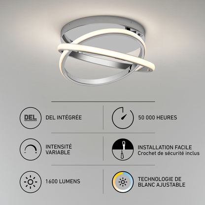 Artika Orbia 14 in. LED Flush Mount: 3 CCT, 1600 lumens, 50,000 hrs life—modern style & easy install for any room.