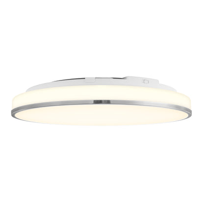Artika Summit 15 in. LED Flush Mount 5CCT features a slim metal trim for modern elegance, glowing softly in any room.