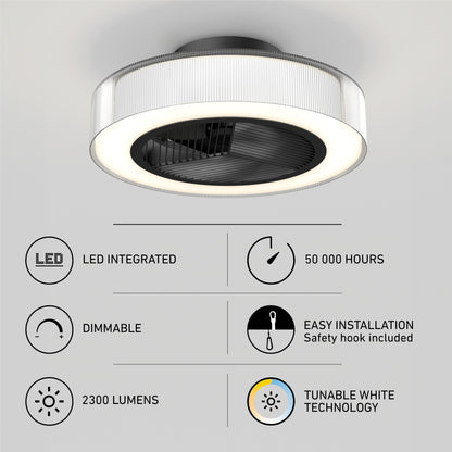 Groove ventilateur de plafond 20 po. - avec télécommande