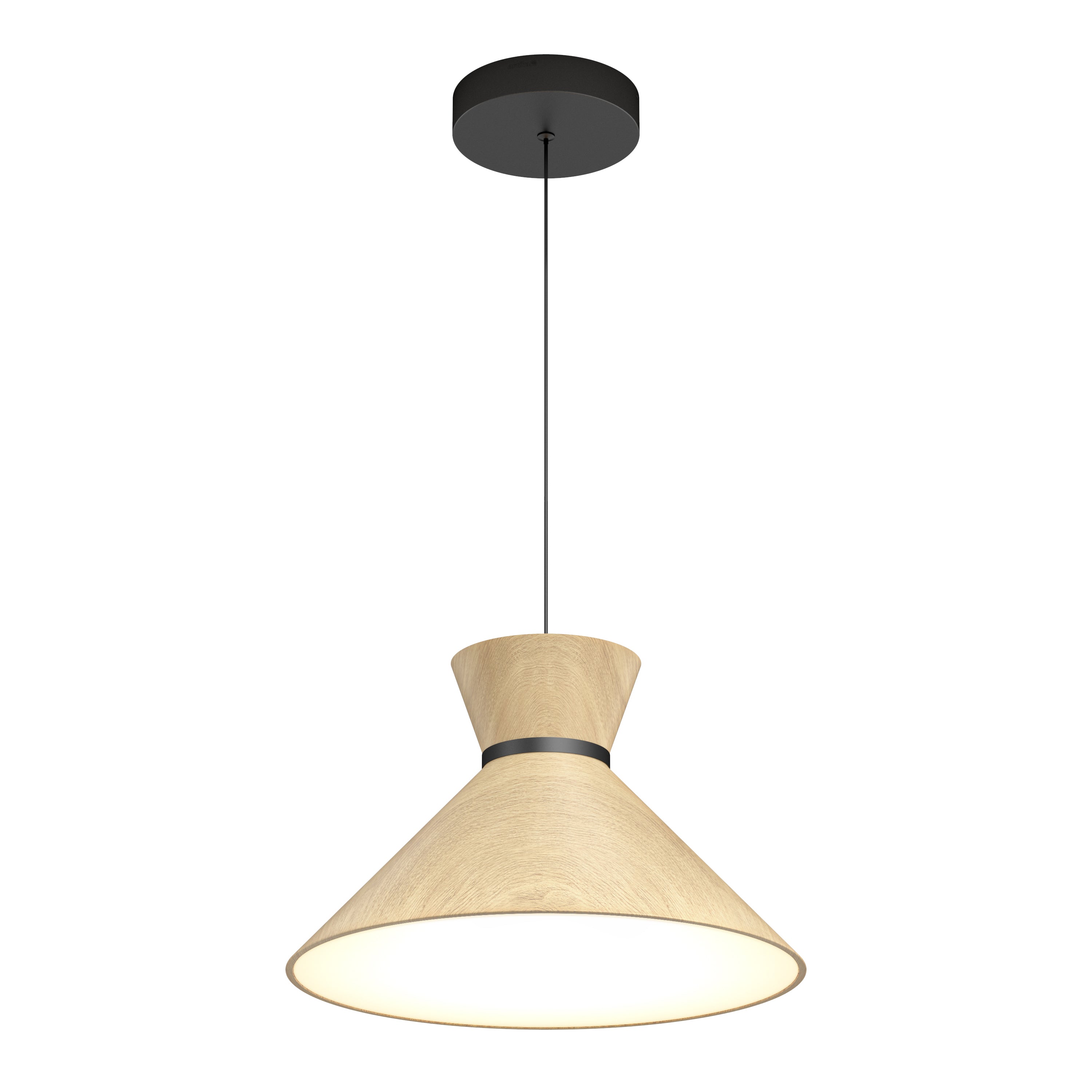 Inoa LED pendant light 5 in Wood Effect | Artika Canada