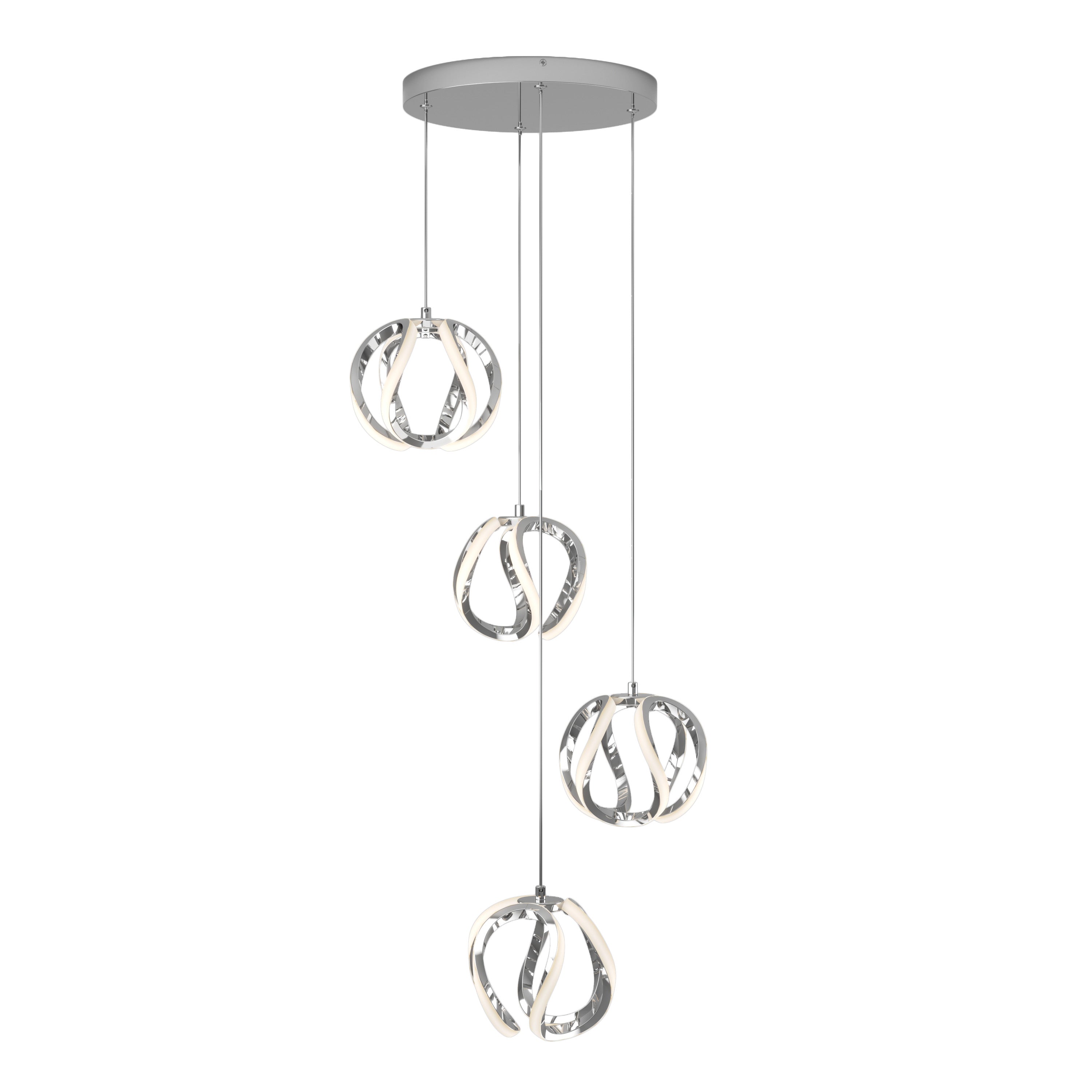 Vivaldi LED 4 Light Pendant Chrome | Artika Canada
