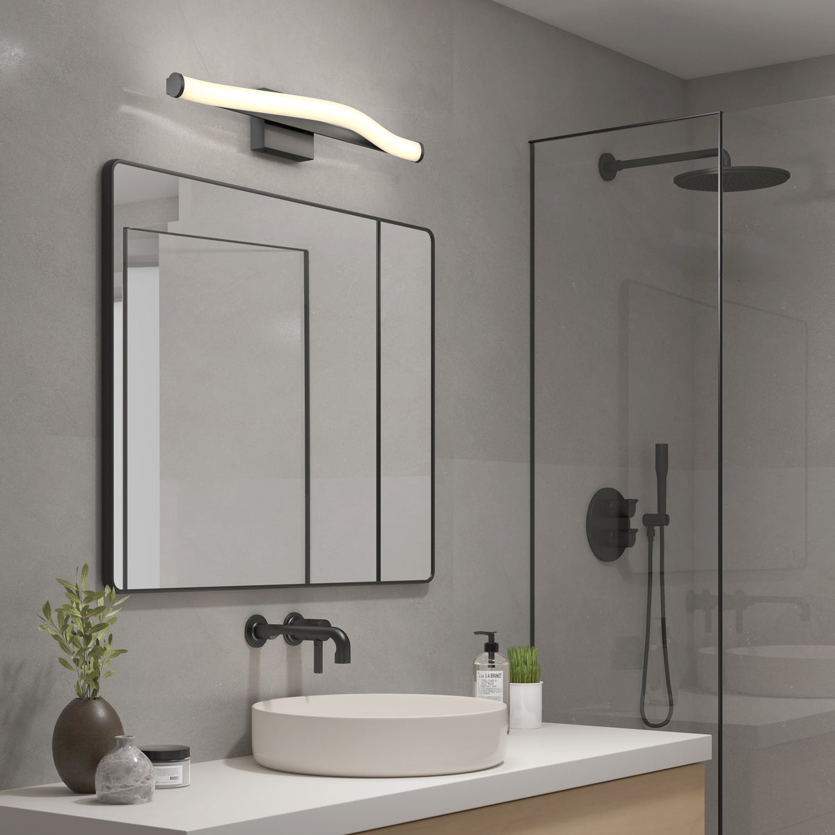 Arc 27-in (69 cm) Integrated LED 5-CCT Vanity Light Bar for Bathroom
