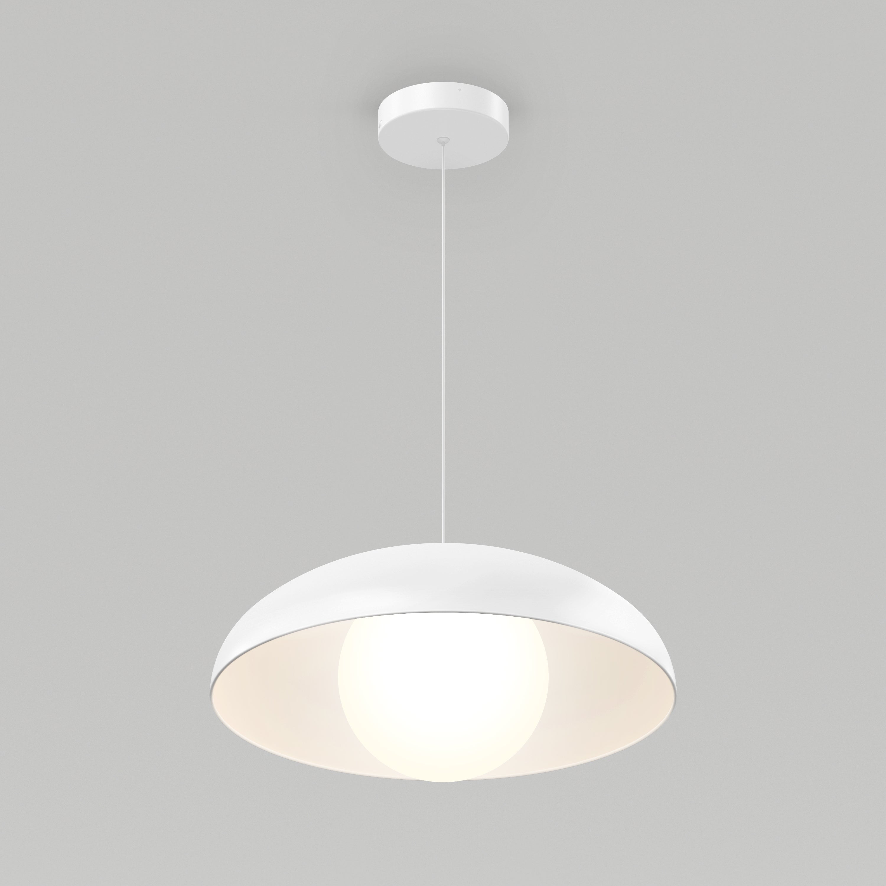 Boden LED modern mid-century pendant light white | Artika Canada
