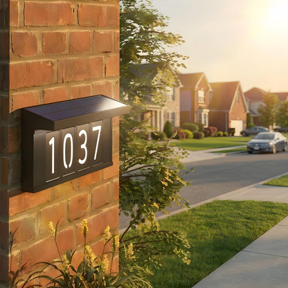Bowen solar LED outdoor address wall light 5 CCT