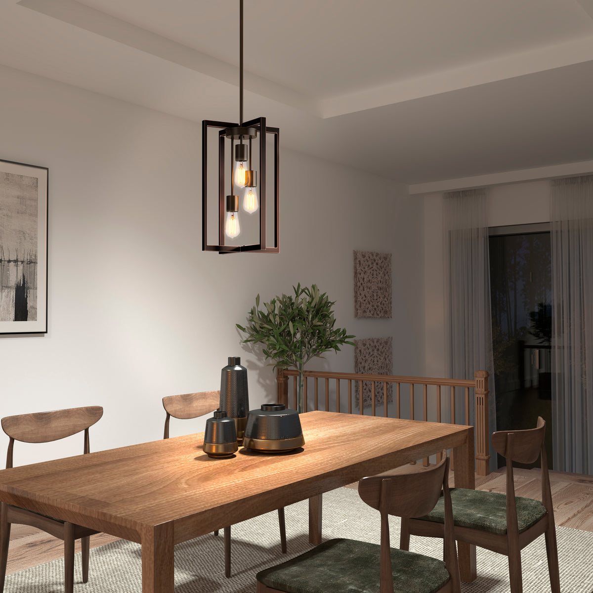 Yale lámpara suspendida LED de 3 luces