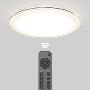 The Artika Astrid 16.5 in. LED flush mount light offers dimming and 5 CCT settings, all controlled wirelessly via remote.