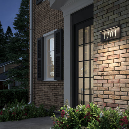 Bowen solar LED outdoor address wall light 5 CCT