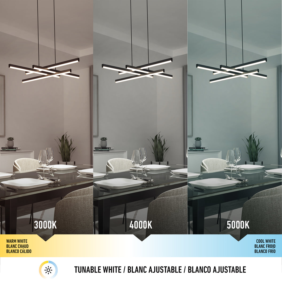 Grid LED pendant light