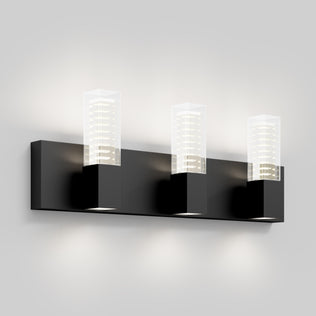 The Artika Hologram LED modern bathroom vanity light offers 5 CCT, perfect for mirrors with sleek black and glass design.