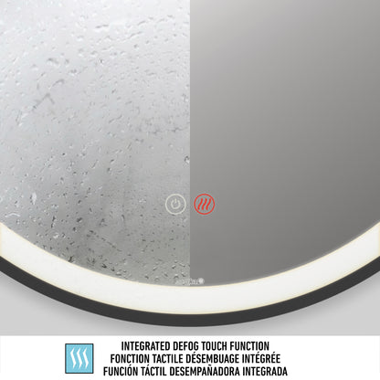 Artika Mateo 28″ LED mirror features 3 CCT, built-in defogger, and touch controls for easy temperature adjustment.