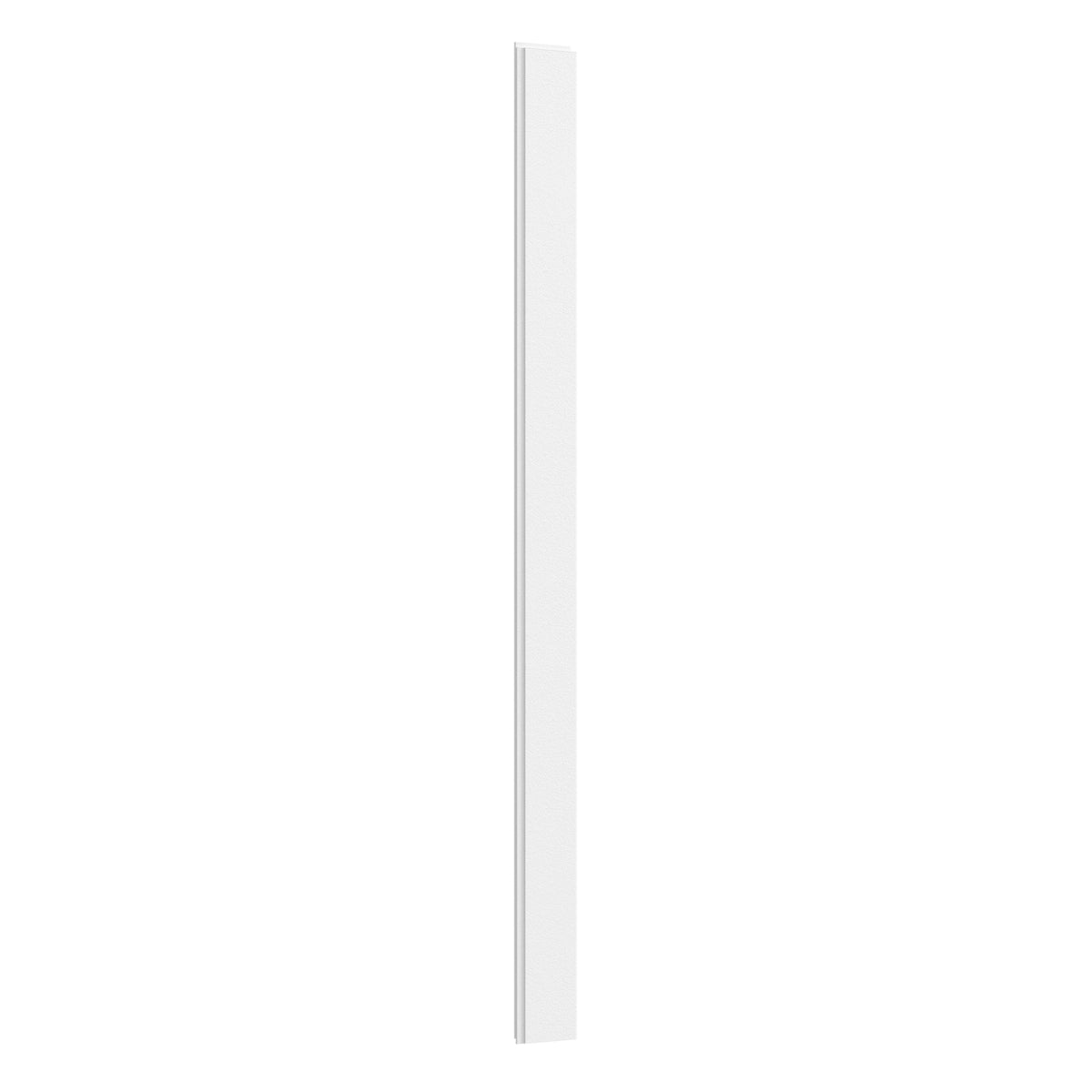 An Artika AXEN Shilap 48 in. white MDF wall panel stands vertically against a plain white background.