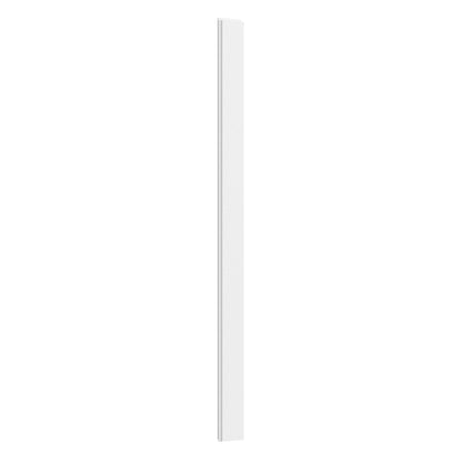 An Artika AXEN Shilap 48 in. white MDF wall panel stands vertically against a plain white background.