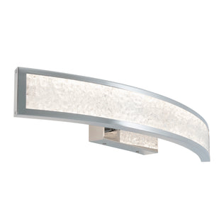 The Artika Glitter 27-in (69 cm) Integrated LED Vanity Light Bar for Bathroom features a sleek metallic frame and frosted glass, providing a soft white glow ideal for modern spaces.