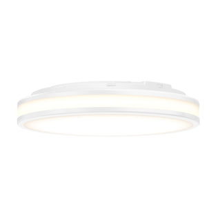 Artika Hemisphere 15 in. Modern LED Flush Mount—sleek, dimmable ring light with 5 CCTs, ideal for bathrooms and minimalist spaces.