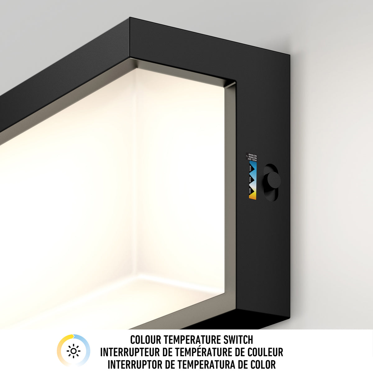Bristol 18 po (46 cm) luminaire de vanité DEL intégré 3 TCL pour salle de bain