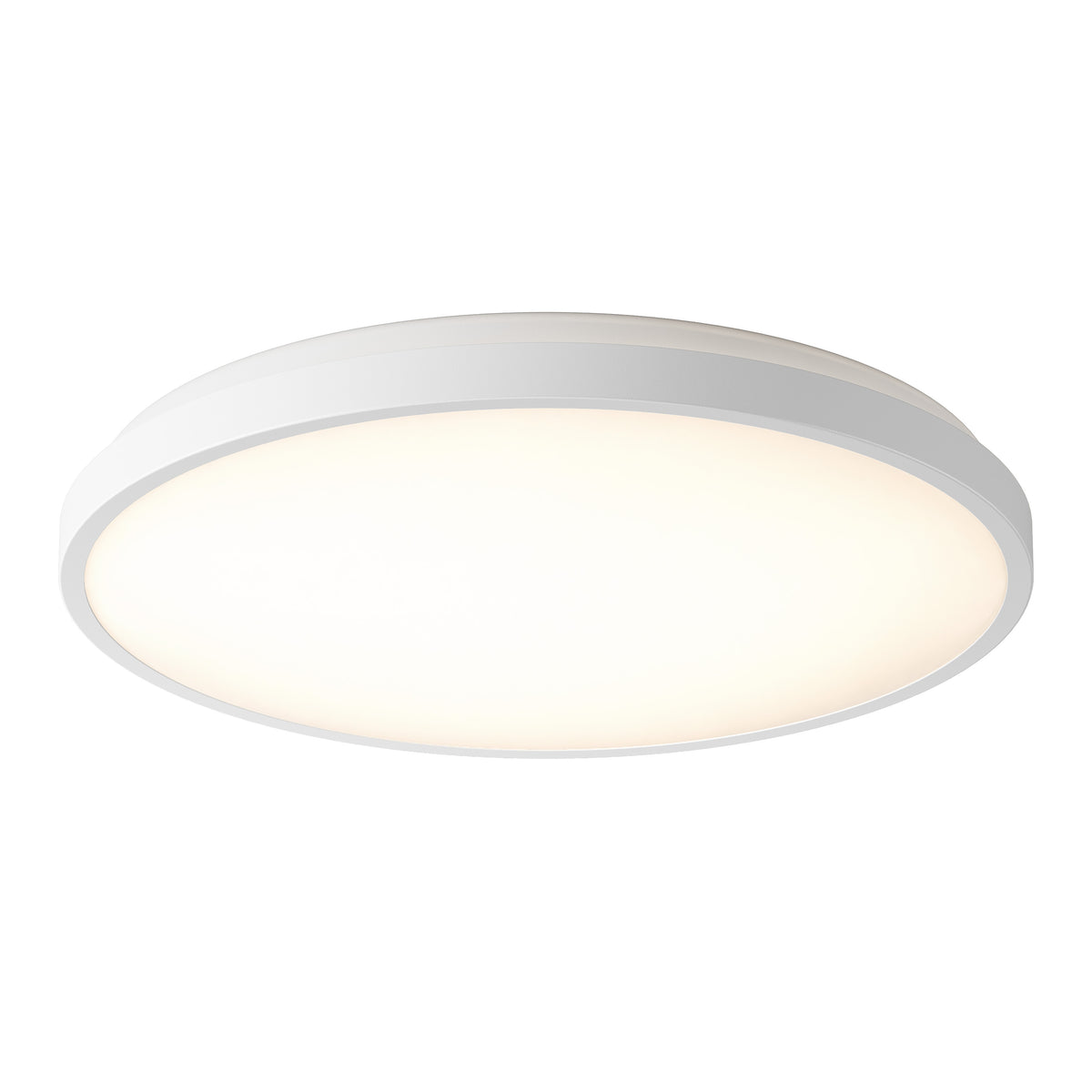 Artika Isara 15 in. RGBIC LED flush mount ceiling light with interchangeable trim, emitting soft, even illumination.
